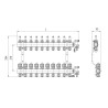 PERFEXIM ROZDZIELACZ 7 OBWODOWY MOSIĘŻNY Z ROTAMETREM ZE ZŁĄCZKAMI DO RUR WIELOWARSTWOWYCH - KOMPLET PHA-107/Z 30-107-0700-004